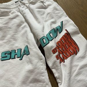 Shadow Hill White Graphic Sweatpants Joggers size SMALL